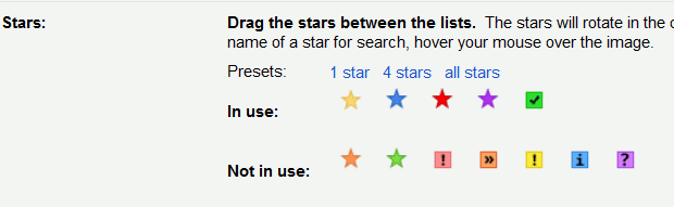 Gmail-stars Gmail-stars