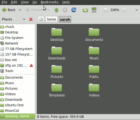 HomeNetwork-create-folder-shortcut