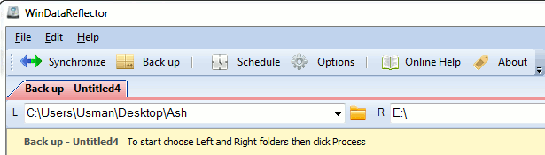 WinDataReflector L and R fields