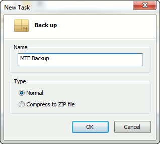 WinDataReflector-New backup task