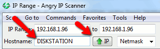 angry-ip-scanner enter hostname