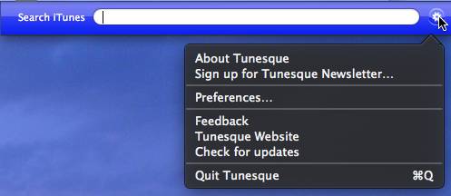 Where to find preferences in Tunesque.