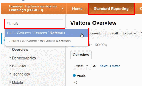 GA-shortcut-quick-search