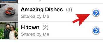 Modify Options on Photo Stream