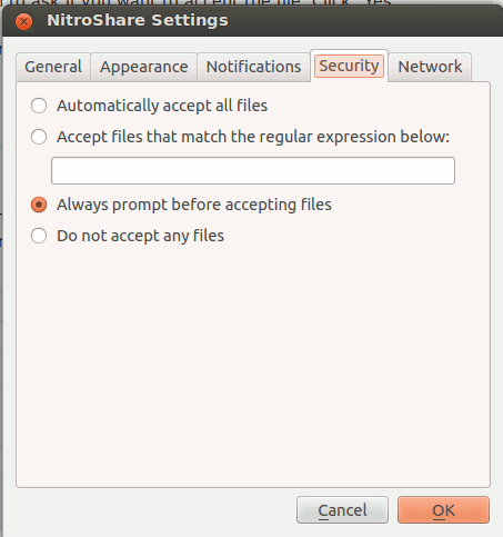 nitroshare-settings-security