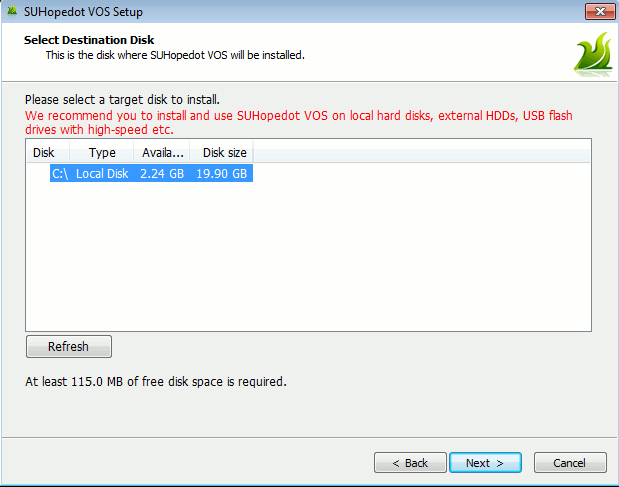 vos-select-install-device vos-select-install-device