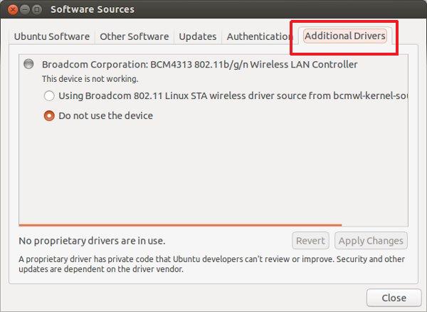 ubuntu additional drivers