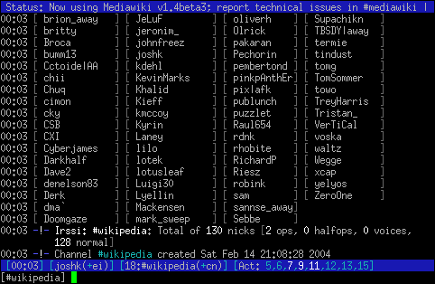 text based irc