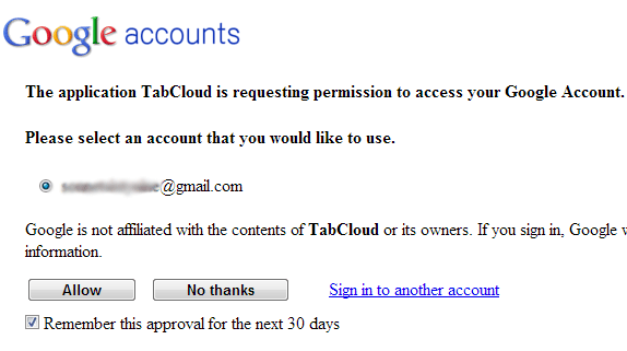 tabcloud-google-auth