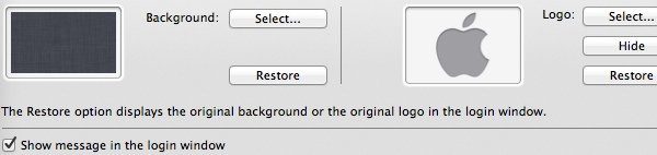 Change the background and logo of the login screen on your Mac.