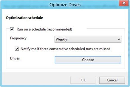 Optimize drives options