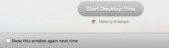 Disable the welcome window for Desktop Pins.