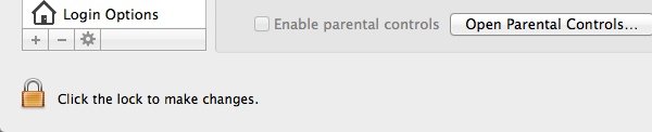 Click the lock to make changes.