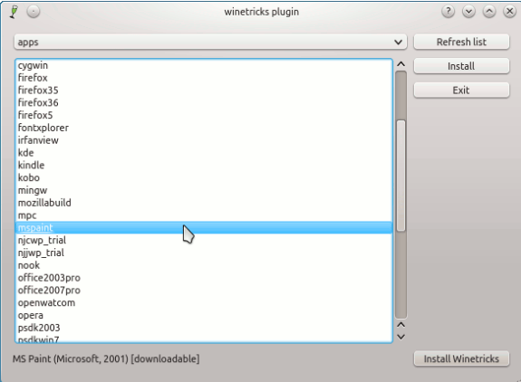 q4wine - install mspaint q4wine - install mspaint