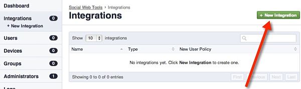 Create a New Integration on the Duo Security website.