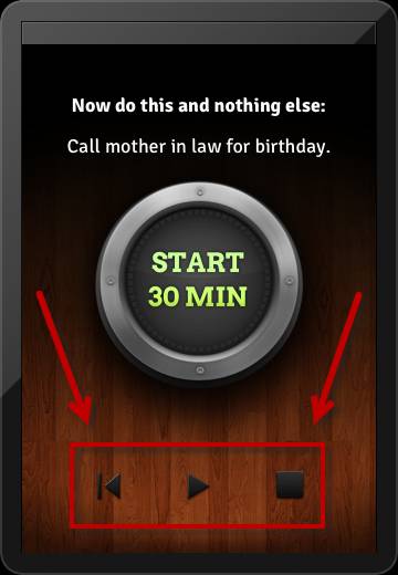 Enable focus mode in Eisenhower for iOS.