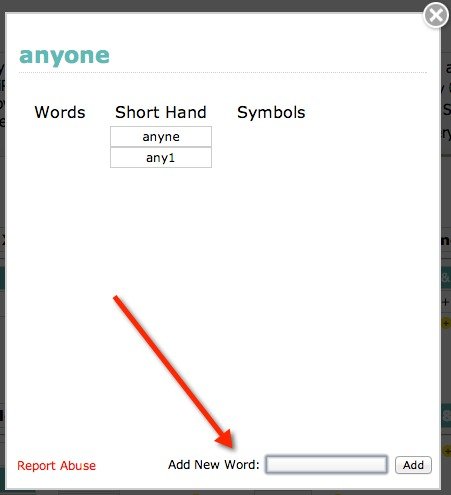 Add new words to use in your tweet on Feathr.it.