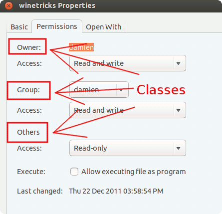 file-permissions-classes You can view Linux's file permissions.