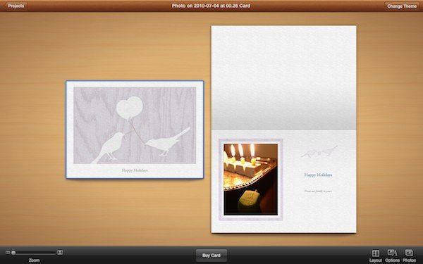 iPhoto greeting card iPhoto greeting card