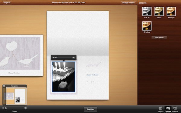 iPhoto: creating your own greeting card iPhoto: creating your own greeting card