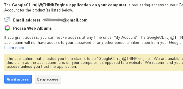 googlecl-grant-access
