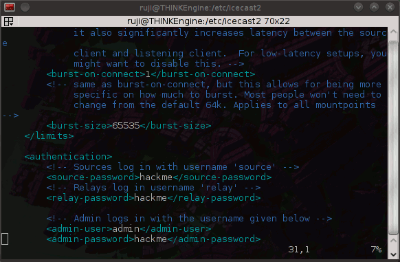 icecast configuration