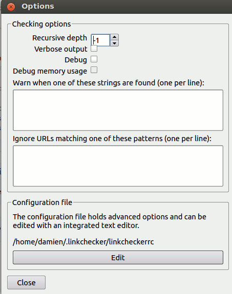 linkchecker-options