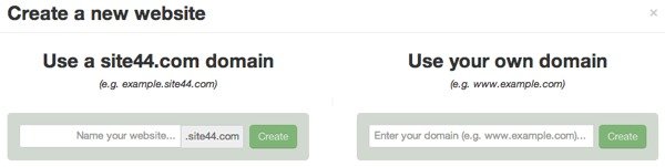 Create a new website using a free domain or your own.