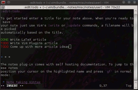Vim plugins: Notes