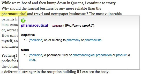 View word definitions and hear pronunciations in Firefox.