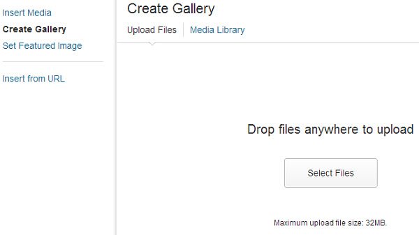 Add images to your WordPress gallery from your computer.