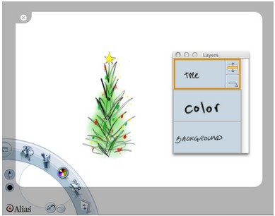 A simple sketch made with Inklet.