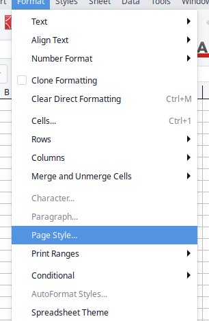 Libreoffice Format Pagestyle