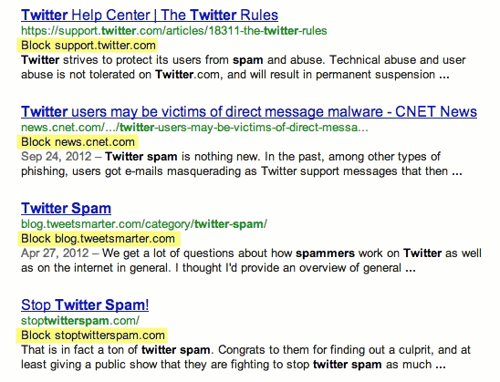 You'll see a new option to block domains in Google search results.
