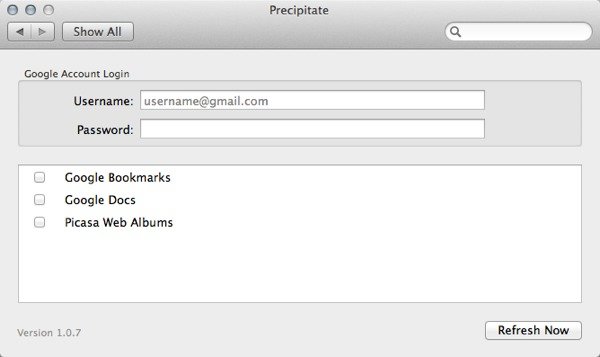 Enter your Google Account login and choose your synced services.