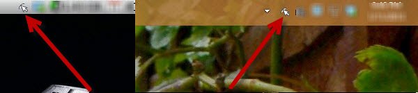 The Share Mouse icon in the Windows Notification Area and Mac menu bar.