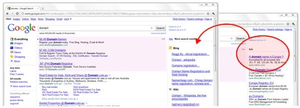 Adlesse in action on Google.