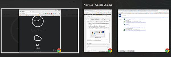 The Alt+Tab Switcher with large thumbnails.