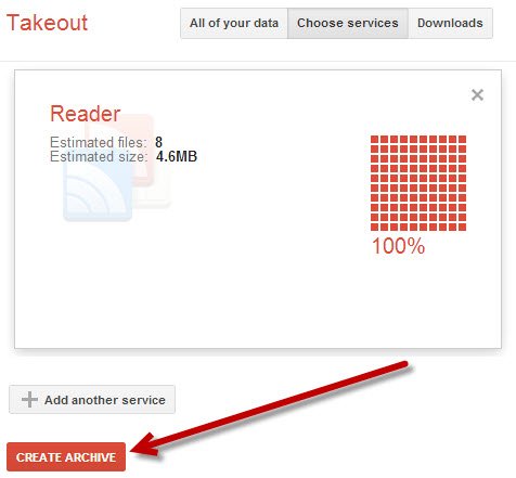 Export your Google Reader feed items with Google Takeout.