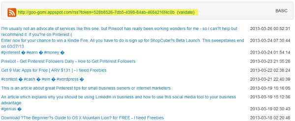View your custom RSS feed for your Google+ posts.