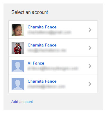 Select the Google account that you want to use with Googomi.