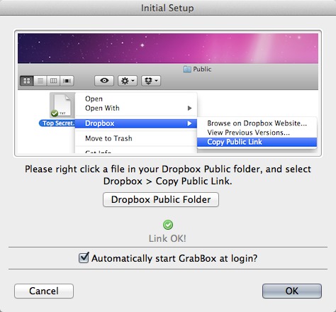 GrabBox Initial Setup