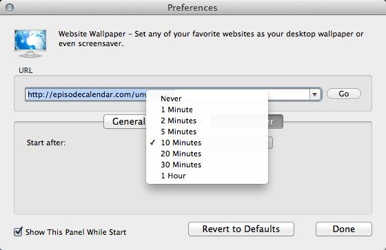 You can use any Web page URL as your screen saver.
