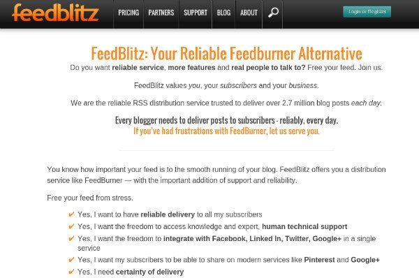 Feedburner Alternatives