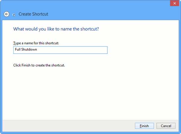 Naming the shutdown shortcut naming-the-shutdown-shortcut
