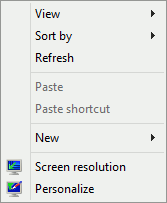 Right-click desktop right-click-desktop