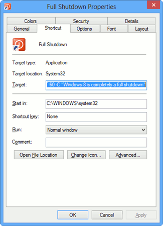Changing shutdown shortcut icon changing-shutdown-shortcut-icon