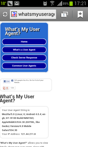 What is my user agent?