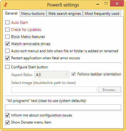 Configuring Start button configuring-start-button