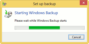 Starting Windows backup starting-windows-backup